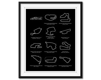 IMSA SportsCar Championship Race Track Circuit 2026 Poster Print Wall Art BX3 (Unframed)