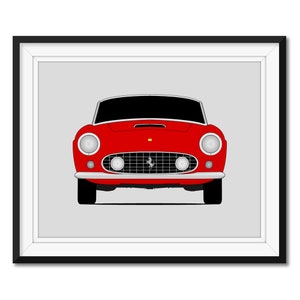 Ferrari 250 GT California Spyder LWB (1957-1963) Inspired Poster Print Wall Art Decor CX1 (Unframed)