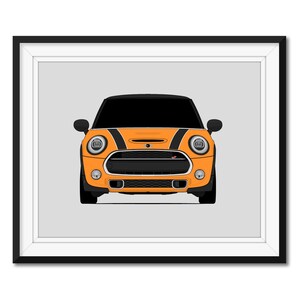 Mini Cooper S F56 (2014-2021) 3rd Generation Inspired Car Poster Print Wall Art Decor CX1 (Unframed)