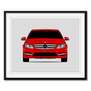 Mercedes-Benz C-Class W204 (2011-2015) Inspired Poster Print Wall Art Decor CX1