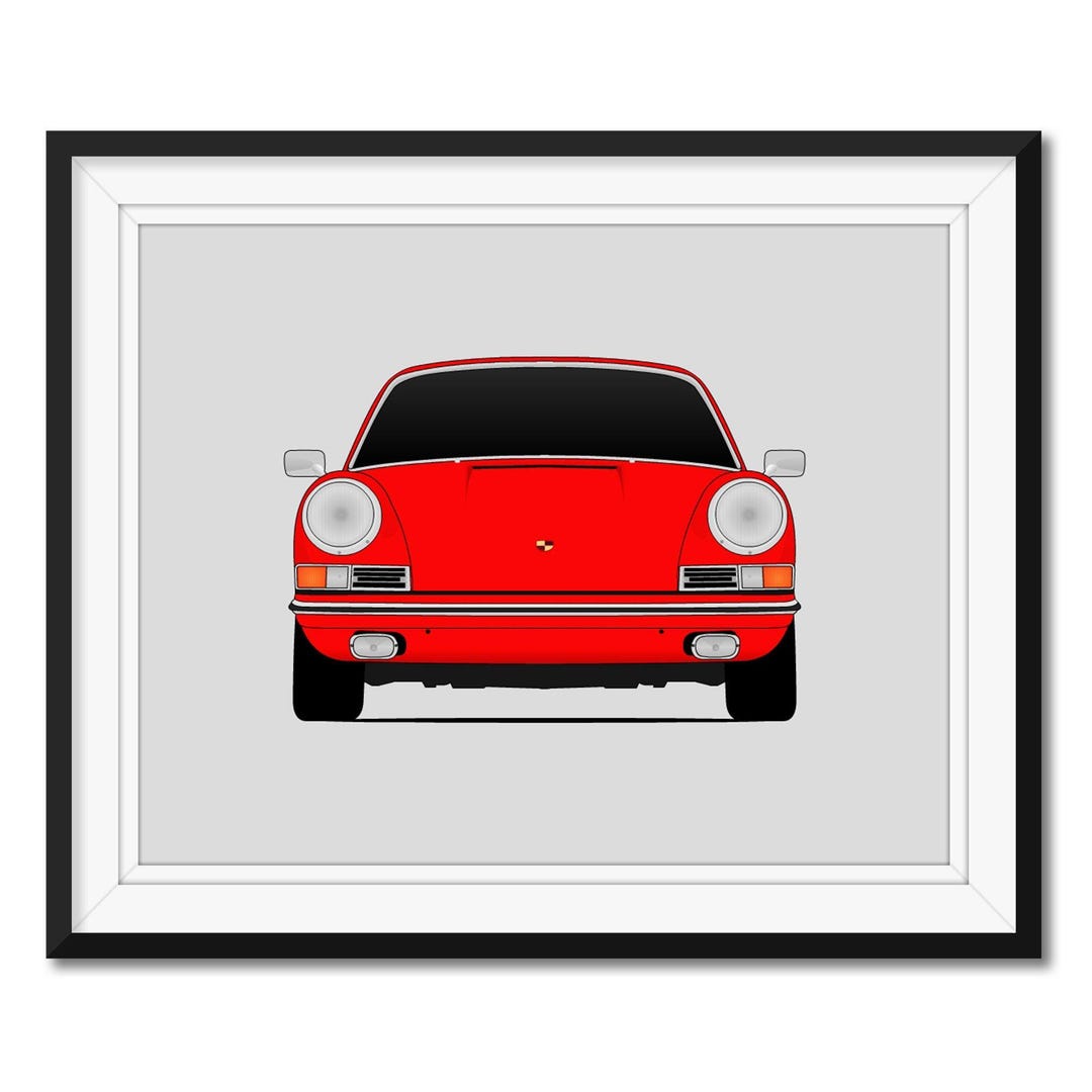 Porsche 911 901 (1963-1964) Car Poster Print Wall Art Decor
