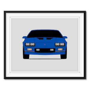 Chevy Camaro IROC-Z (1985-1992) 3rd Generation Inspired Car Poster Print Wall Art Decor CX1 (Unframed)