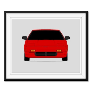 Toyota MR2 AW10 AW11 (1984-1989) 1st Generation Inspired Car Poster Print Wall Art Decor CX1 (Unframed)