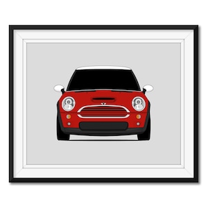 Mini Cooper S R53 (2005-2006) 1st Generation Inspired Car Poster Print Wall Art Decor (R50 R52) CX1 (Unframed)