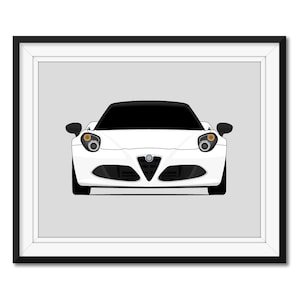 Alfa Romeo 4C (2013-2020) Inspired Car Poster Print Wall Art Decor CX1 (Unframed)