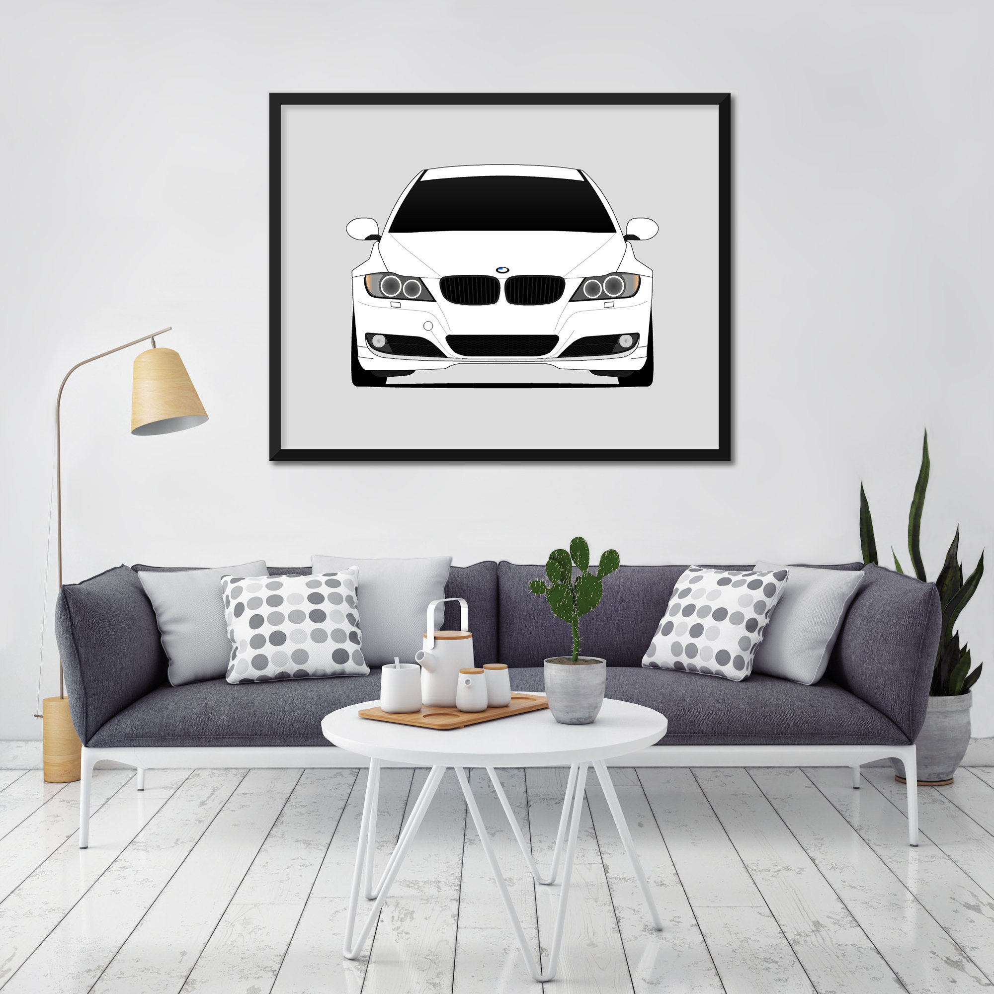  PRINTONIA Leinwand-bild 120x80cm BMW M Abstrakt Art