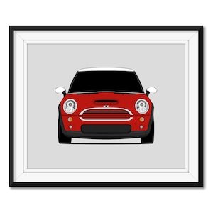 Mini Cooper S R53 (2005-2006) 1ère génération, affiche de voiture, impression d'art mural, décoration (R50 R52) CX1 (sans cadre)