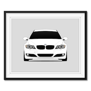 BMW 3 Series 335i LCI Coupe E90 (2007-2010) Inspired Car Poster Print Wall Art E91 E92 E93 (316i 318i 320i 325i 328i 330i) CX1 (Unframed)