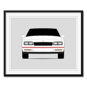 シボレー モンテカルロ (1983-1988) にインスパイアされた車のポスター プリント ウォール アート デコレーション CX1 (フレームなし)