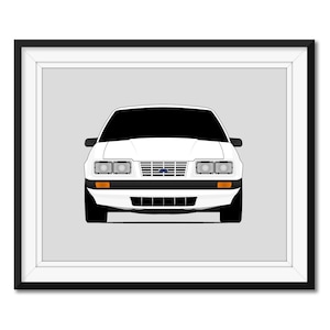 Ford Mustang (1983-1984) Fox Body Inspired Car Poster Print Wall Art Decor CX1 (Unframed)
