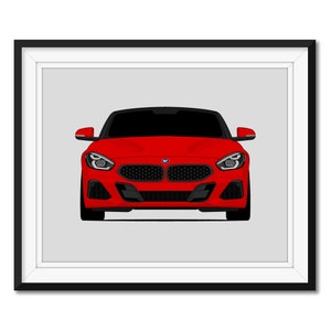 Bmw - z4 g29 - décoration murale en métal - silhouette voiture - 100cm  1791-00-02-00 - Conforama