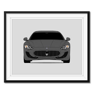 Maserati GranTurismo (2013-2018) Inspired Poster Print Wall Art Decor CX1 (Unframed)