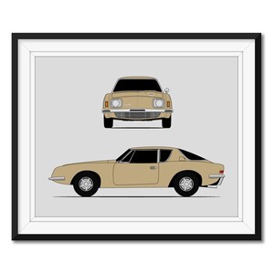 Studebaker Avanti (1964) (Front and Side) Poster Print Wall Art Decor DX1