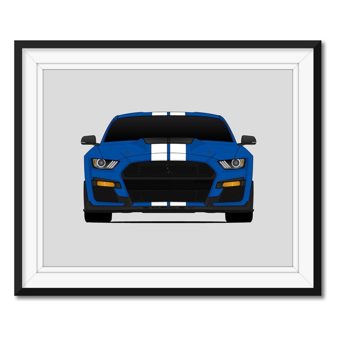Shelby GT500 S550 (2020-2022) Ford Mustang Car Poster Print Wall Art ...