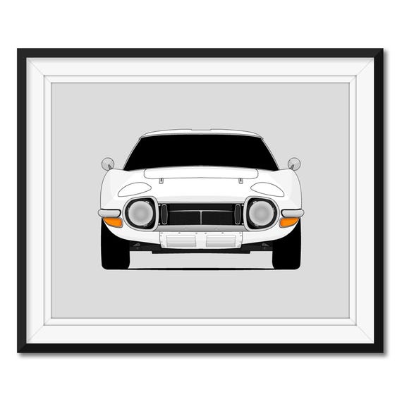 トヨタ 2000GT (1967-1969) カーポスタープリント ウォールアート