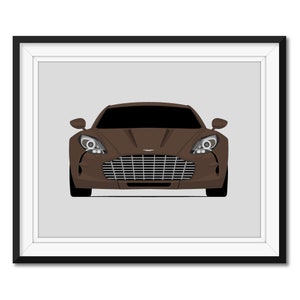 Aston Martin One 77 (2009-2012) Inspiré affiche impression art déco murale CX1 (sans cadre)