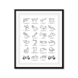 MotoGP Race Track Inspired Motorcycle Poster Print of Grand Prix Motorcycle Racing Circuits 2025 Perfect Gift for MotoGP fan BX3 (Unframed)