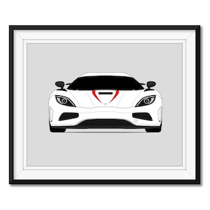 Koenigsegg Agera (2011-2018) Inspired Car Poster Print Wall Art Decor R CCX Regera CX2 (Unframed)