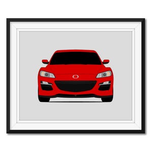 Mazda RX8 R3 (2008-2012) Inspired Car Poster Print Wall Art Decor (RX-8) CX1 (Unframed)