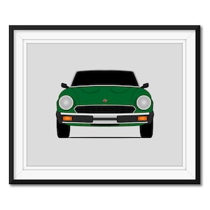 Fiat 124 Spider (Classic) (1975-1985) Inspired Car Poster Print Wall Art Decor CX1 (Unframed)