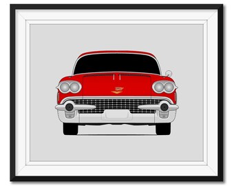 Cadillac Serie 62 (1958) Poster Stampa Decorazione Murale CX1 (Senza Cornice)