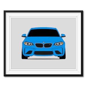 BMW M2 F87 (2016-2018) Inspired Car Poster Print Wall Art Decor M Power BMW M F22 F23 CX1 (Unframed)