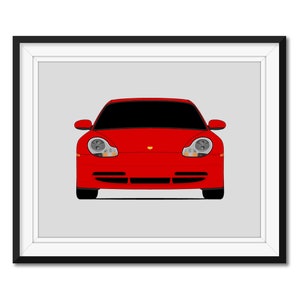 Porsche 911 996 (1999-2001) Inspired Car Poster Print Wall Art Decor Carrera Turbo CX1 (Unframed)