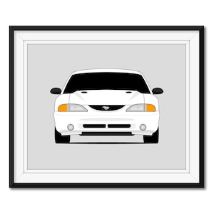 Ford Mustang SVT Cobra (1996-1998) Inspired Car Poster Print Wall Art Decor CX1 (Unframed)