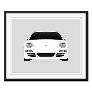 Porsche 911 Carrera 997.1 (2005-2008) Inspired Car Poster Print Wall Art Decor Carerra CX1 (Unframed)