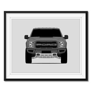 Ford F-150 Raptor SVT (2017-2020) 13th Generation Car Poster Print Wall Art Decor CX1 (Unframed)