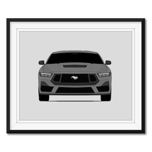 Ford Mustang GT S650 (2024-Present) Inspired Car Poster Print Wall Art Decor CX1 (Unframed)