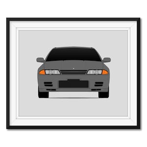 Nissan Skyline GT-R R32 (1989-1994) Inspired Car Poster Print Wall Art Decor CX1 (Unframed)