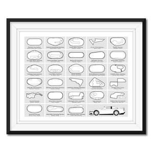 NASCAR Inspired Cup Series Race Track Circuit 2025 Car Poster Print Wall Art BX3 (Unframed)