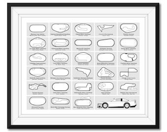 NASCAR Inspired Cup Series Race Track Circuit 2025 Car Poster Print Wall Art BX3 (Unframed)
