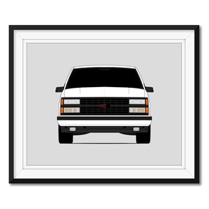 Chevy 454 SS (1990-1993 Inspired Car Poster Print Wall Art Decor CX1 (Unframed)