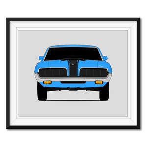 Merkur Cougar (1969-1970) 1.Generation Inspiriert Auto Poster Druck Wandkunst Dekor CX2 (Ungerahmt)