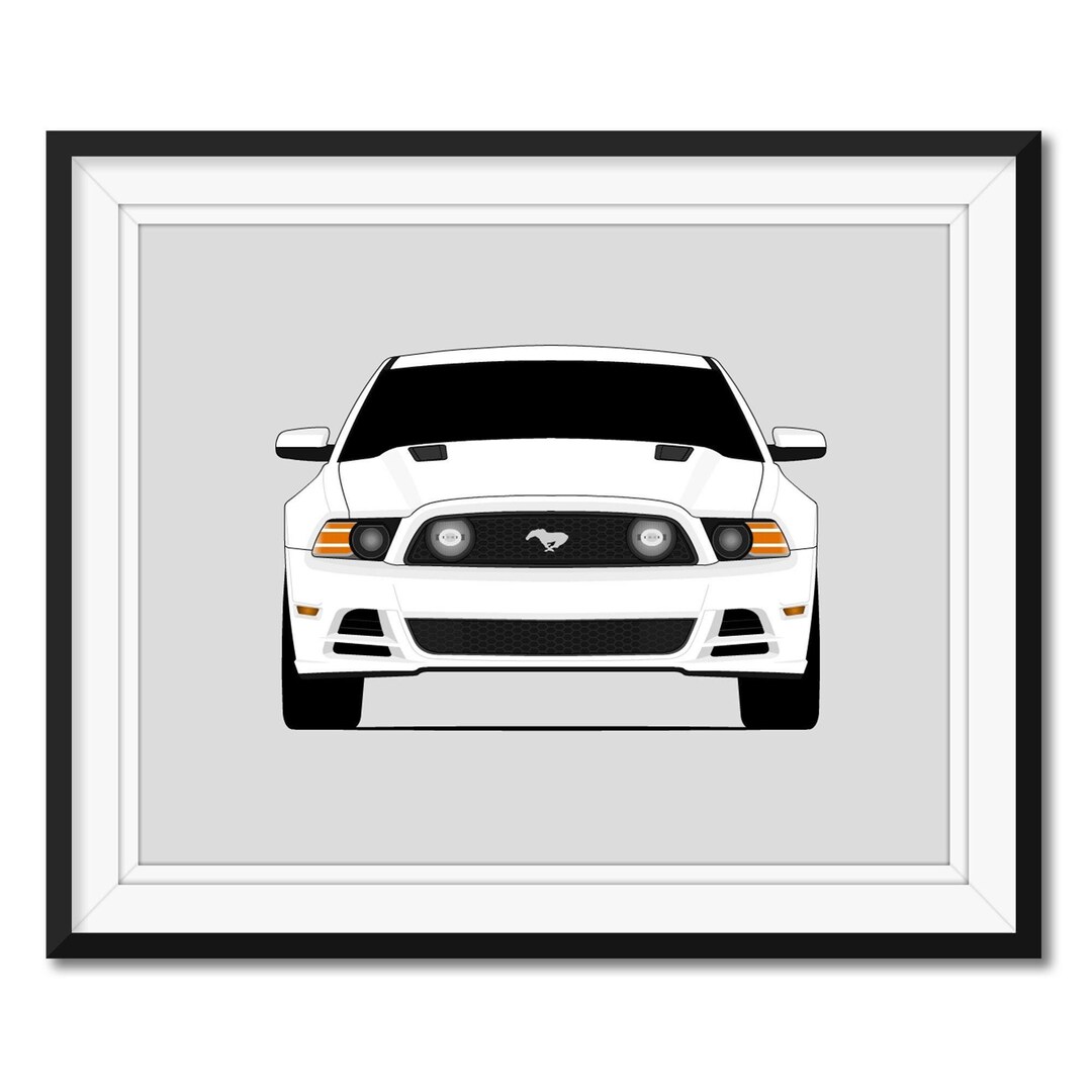 Ford Mustang GT S197 II (2013-2014) Car Poster Print Wall Art Decor CX1 ...