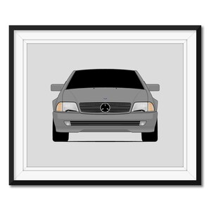 Mercedes Benz 500SL R129 (1990-1995) Car Poster Print Wall Art Decor CX1 (Unframed)