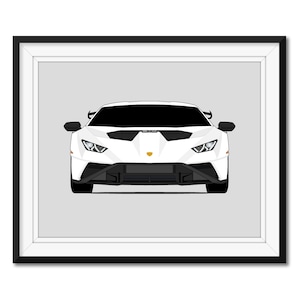 Lamborghini Huracan STO (2021-Present) Inspired Poster Print Wall Art Decor CX1 (Unframed)