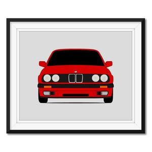 BMW Serie 3 E30 (1989-1991) Poster auto, stampa artistica da parete, decorazione 316i 318is 320i 323i 325i 333i CX1 (senza cornice)