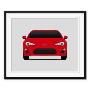 Scion FR-S (FRS) GT86 (2012-2016) Car Poster Print Wall Art Decor Toyota 86 JDM CX1 (Unframed)
