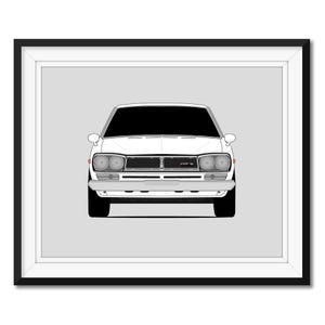 Nissan Skyline GT-R KPGC10 (1969-1972) Inspired Car Poster Print Wall Art Decor Hakosuka 2000GT Datsun CX1 (Unframed)