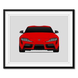 Toyota Supra A90 MK5 (2020 - Present) 5th Generation Inspired CarPoster Print Wall Art Decor J29 CX1 (Unframed)
