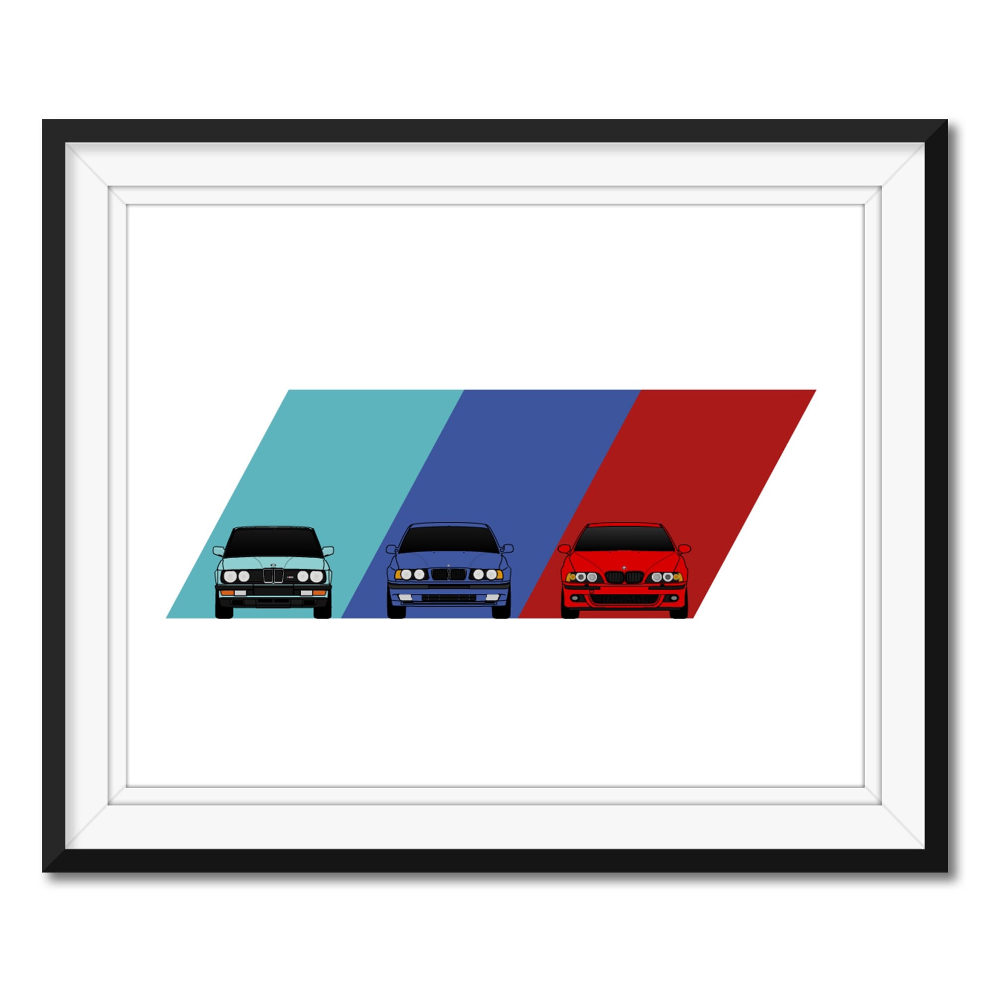 Bmw M5 M Power Inspired Car Poster Print Wall Art History And Etsy India