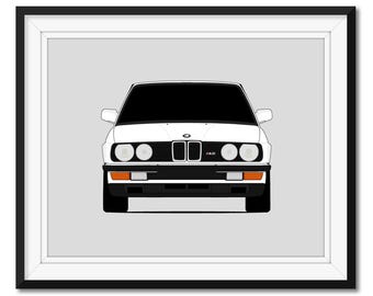BMW M5 E28 (1984-1998) Car Poster Print Wall Art Decor BMW M Power CX1 (Unframed)