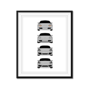 Porsche Boxster Generations Inspired Poster Print Wall Atc Porsche Boxster Generations Inspired Poster Print Wall Atc