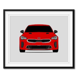 Kia Stinger (2018-2020) Inspired Car Poster Print Wall Art Decor CX1 (Unframed)