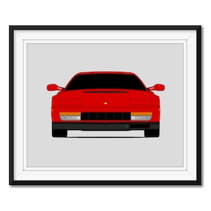 Ferrari Testarossa (1984-1996) Inspired Car Poster Print Wall Art Decor CX1 (Unframed)