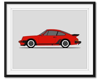 ポルシェ 930 (911 ターボ) (1975-1984) (サイドプロファイル) カー