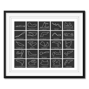 Formula 2025 Race Track Circuit Formula Racing Fans Gift Car Poster Print Wall Art F11 BX3 (Unframed)